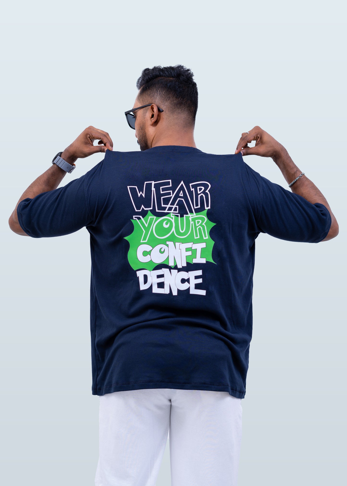 G Rats Oversized Crew Neck Tee - Dark Blue - Single Jersey -Unisex