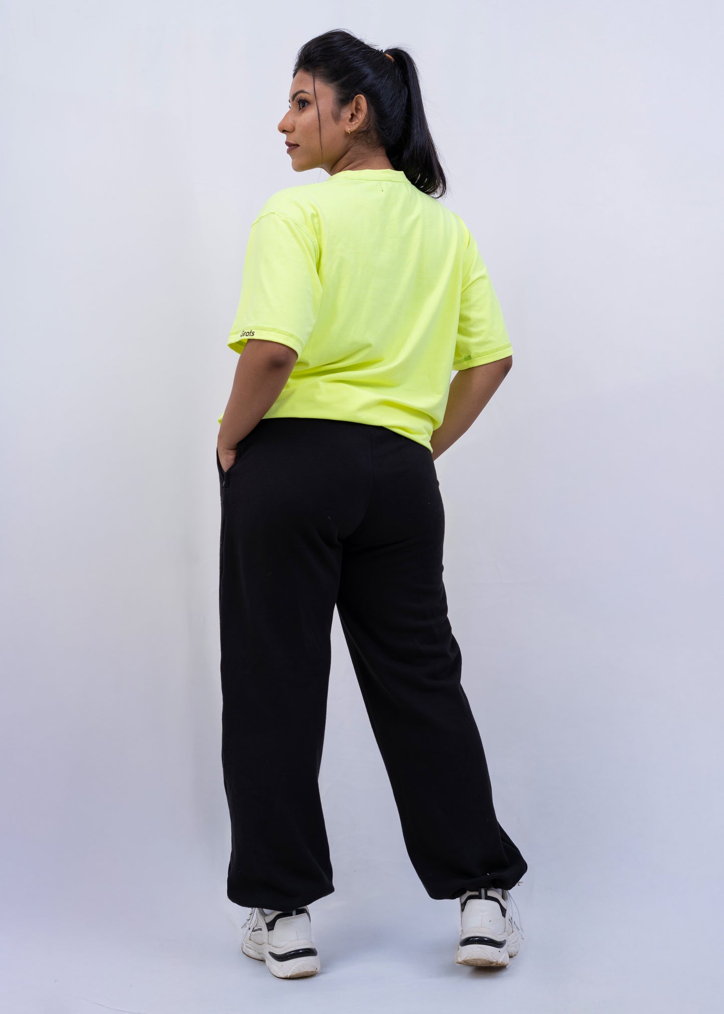 G Rats Oversized Crew Neck Tee - Highlight Yellow -Single Jersey - Unisex