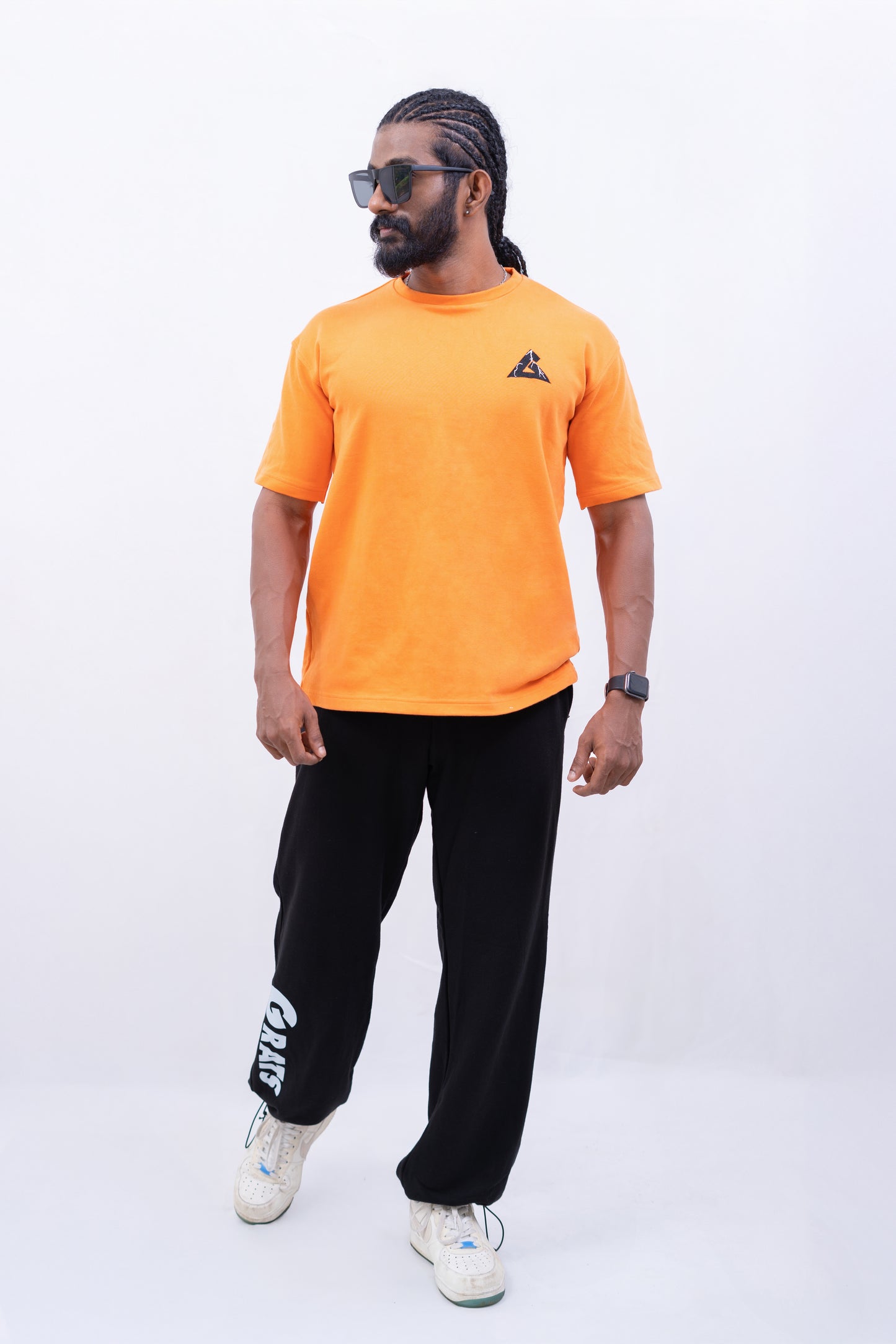 Gym Rats Regular Fit Crew Neck Tee - Orange -Spandex -Gents
