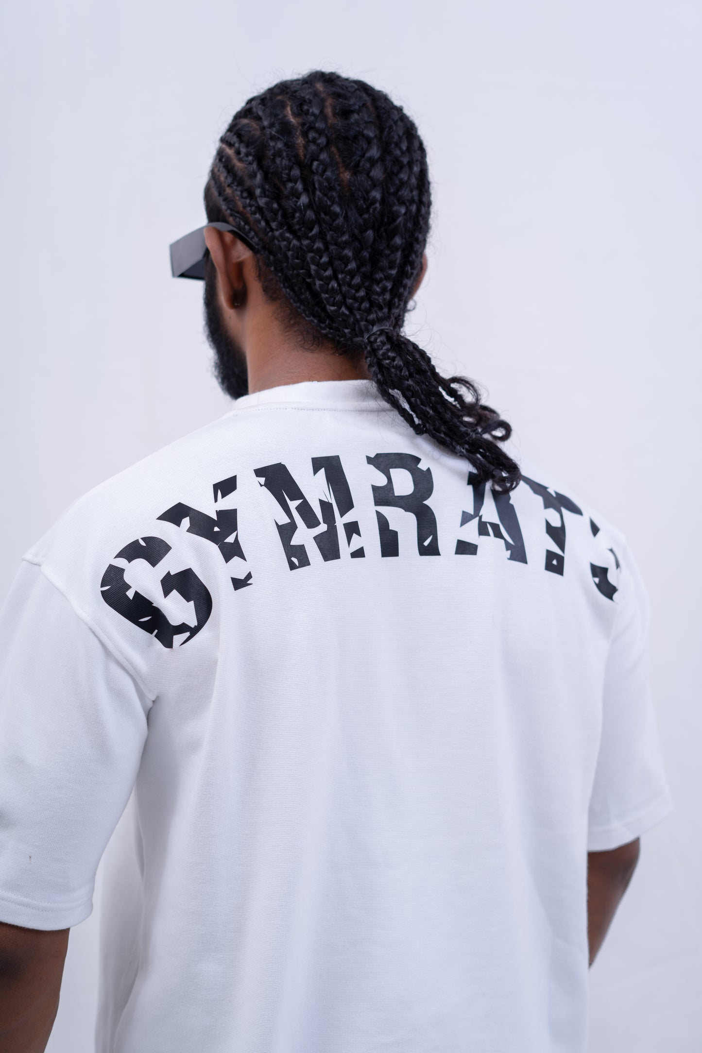 Gym Rats Regular Fit Crew Neck Tee - White -Spandex -Gents