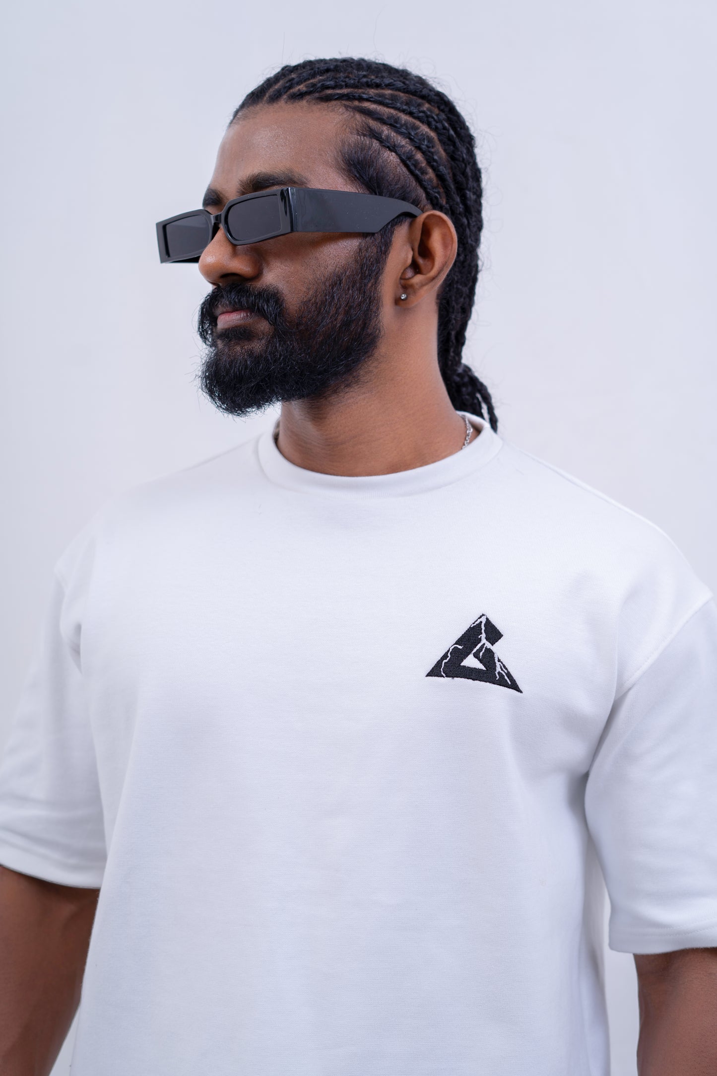 Gym Rats Regular Fit Crew Neck Tee - White -Spandex -Gents