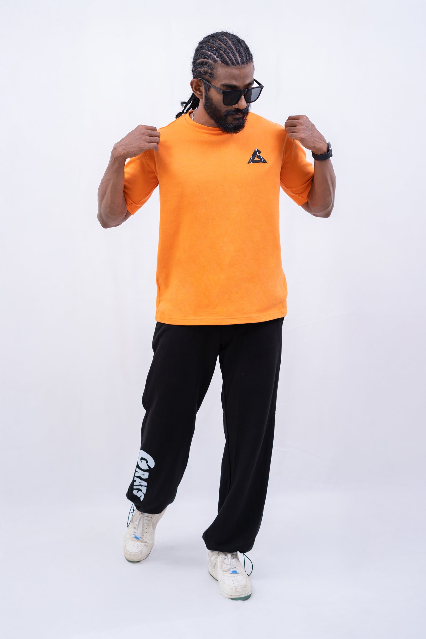 Gym Rats Regular Fit Crew Neck Tee - Orange -Spandex -Gents