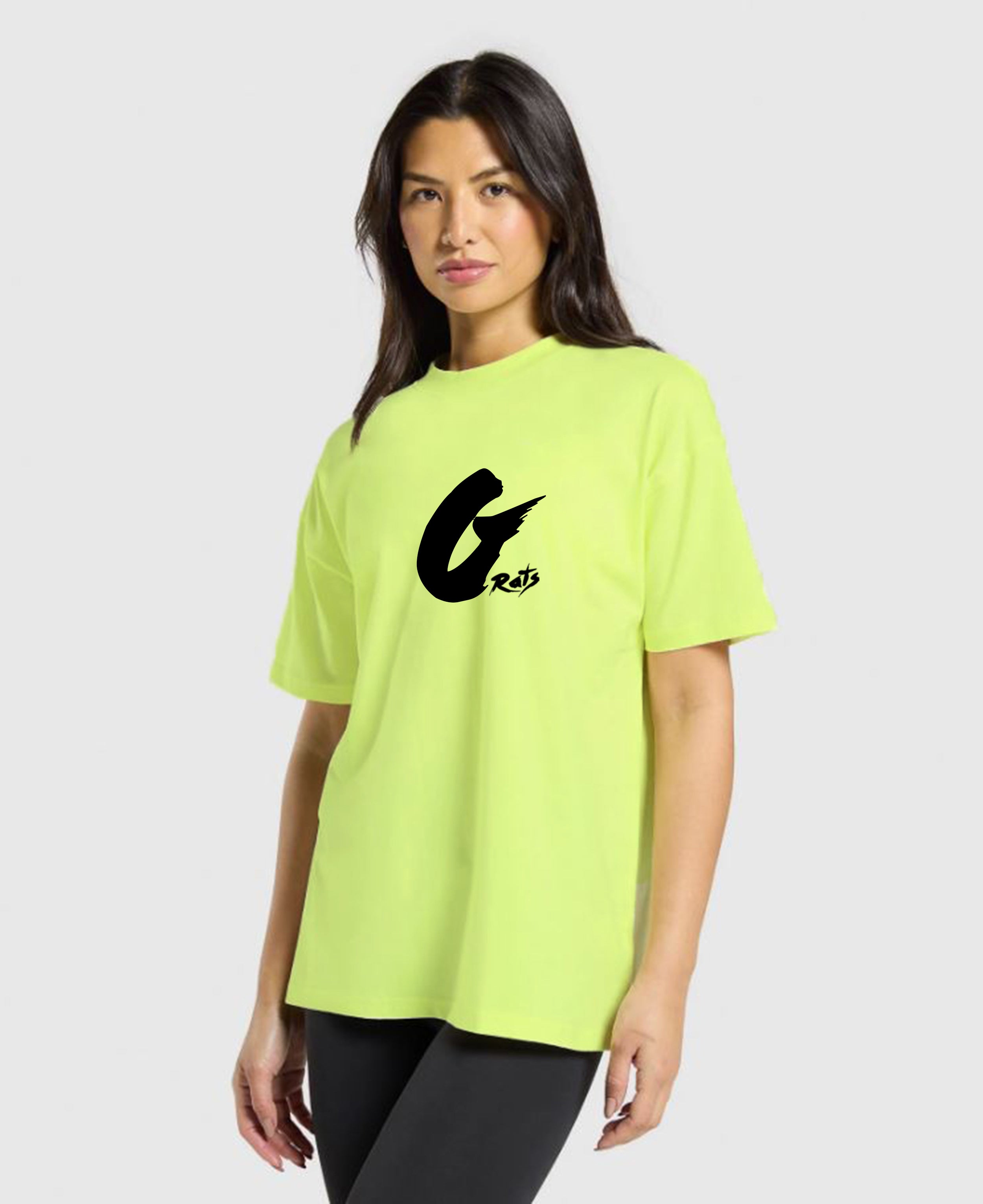 Oversized Baggy Crew Neck Tee - Ladies