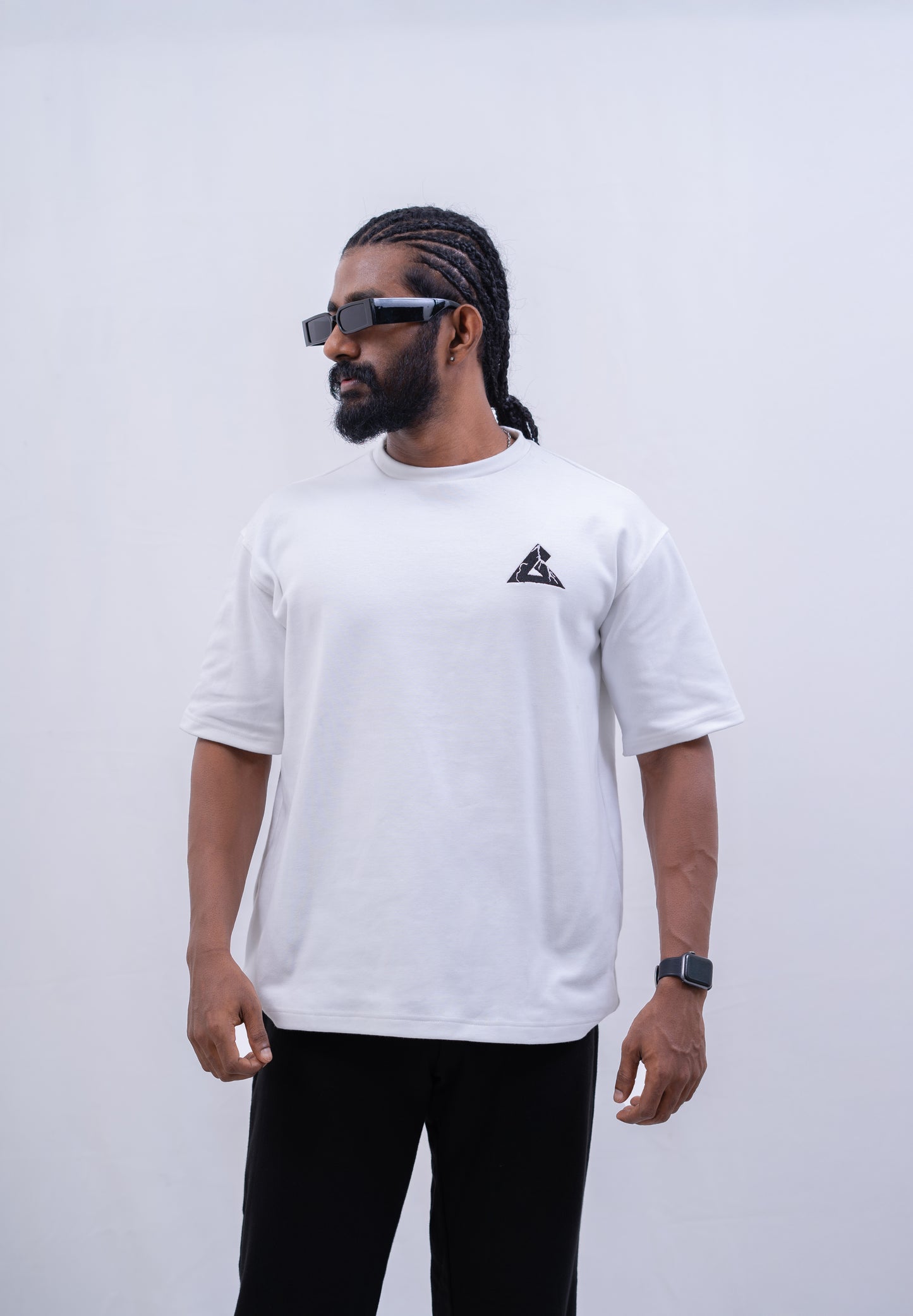 Gym Rats Regular Fit Crew Neck Tee - White -Spandex -Gents