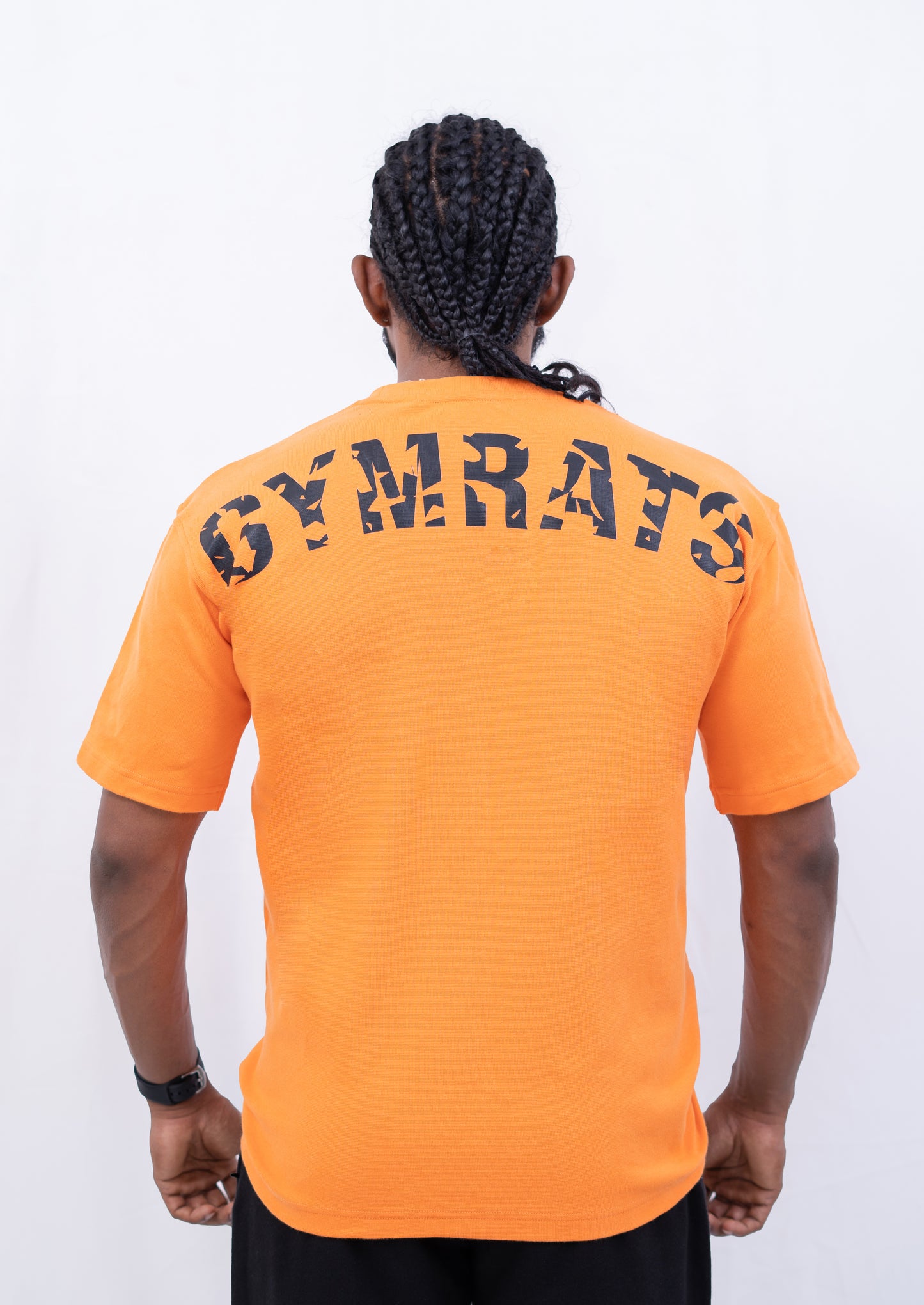 Gym Rats Regular Fit Crew Neck Tee - Orange -Spandex -Gents