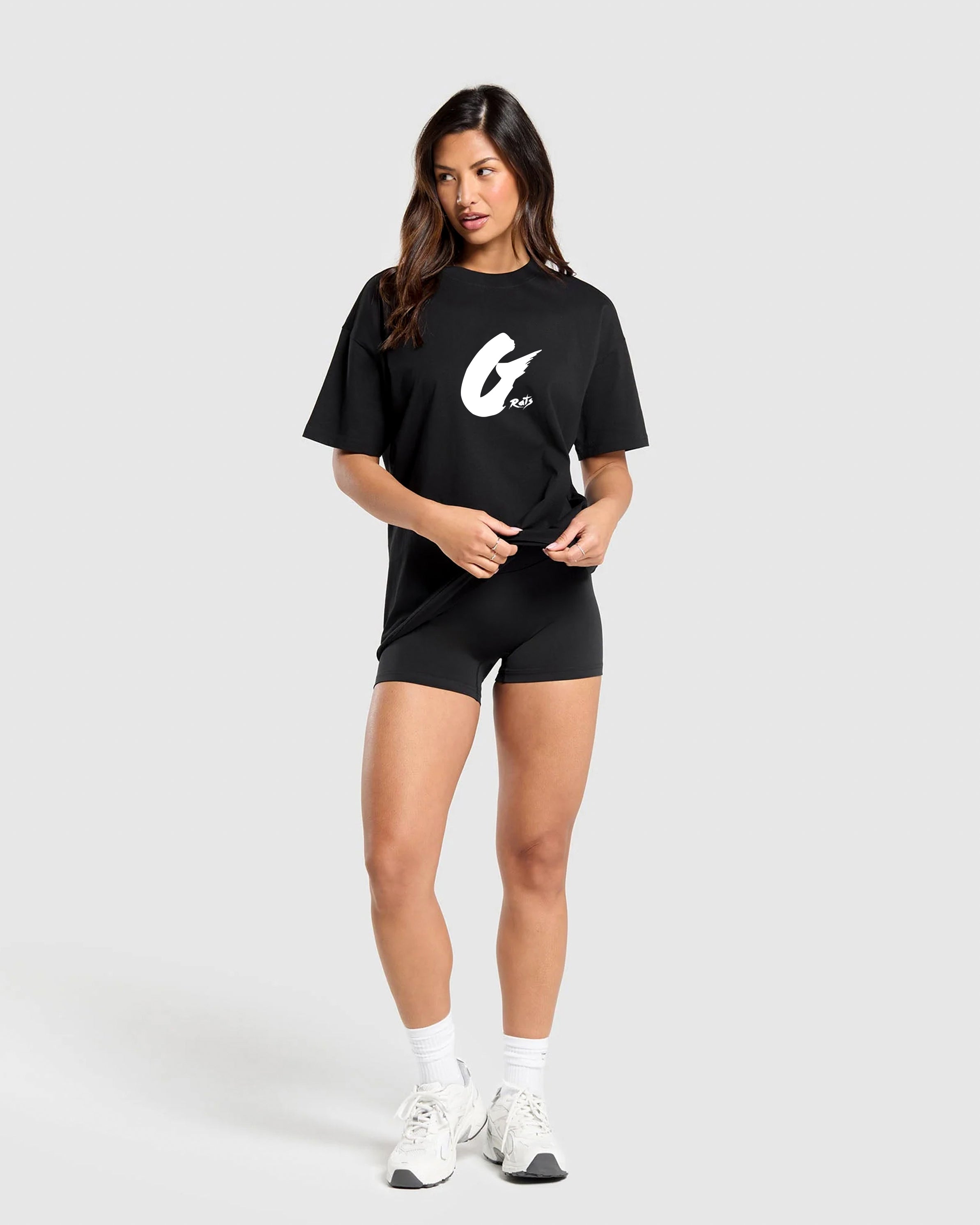 Oversized Baggy Crew Neck Tee - Ladies