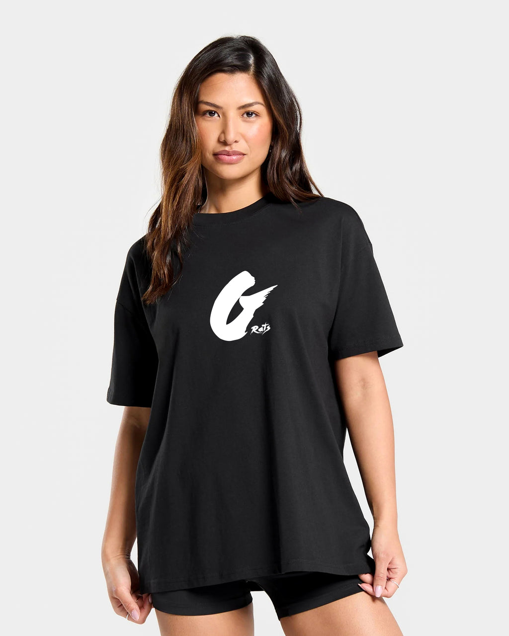 Oversized Baggy Crew Neck Tee - Ladies
