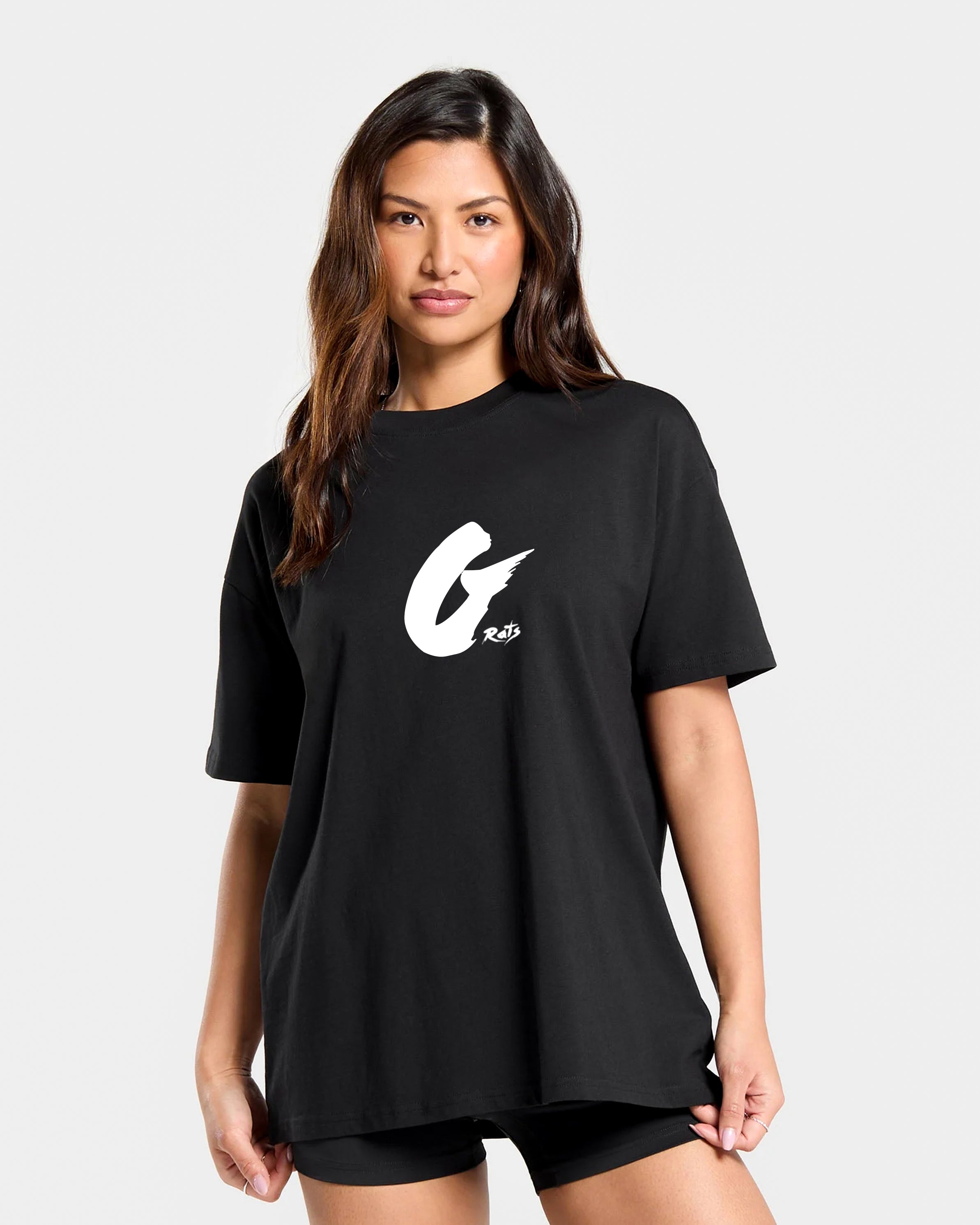 Oversized Baggy Crew Neck Tee - Ladies