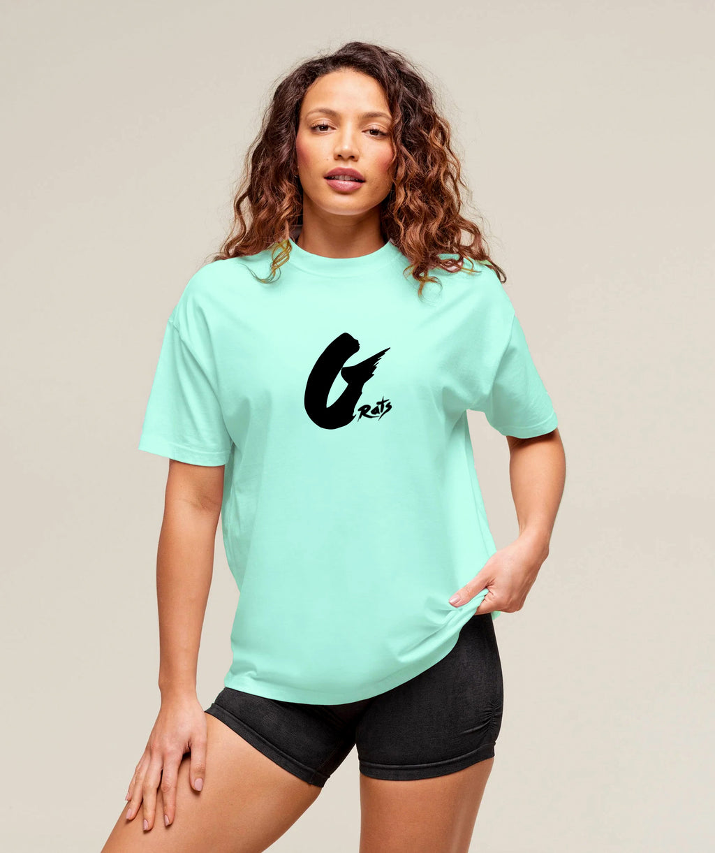 Oversized Baggy Crew Neck Tee - Ladies